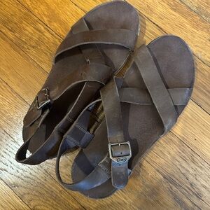 Chaco Brown Wayfarer Leather Sandals